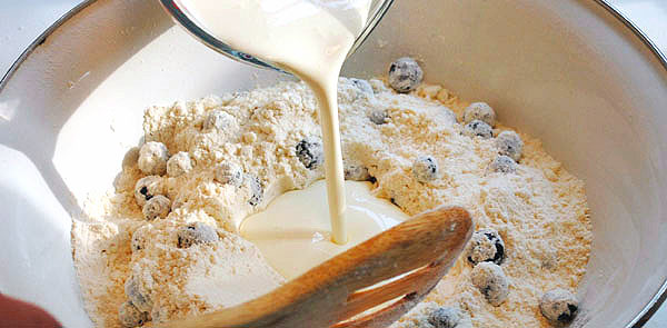 making scones with cream