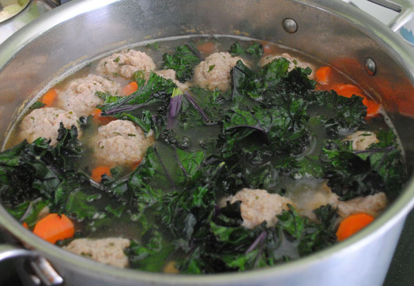 shemadeitshemight | heatherbursch | kale carrot turkey meatball soup