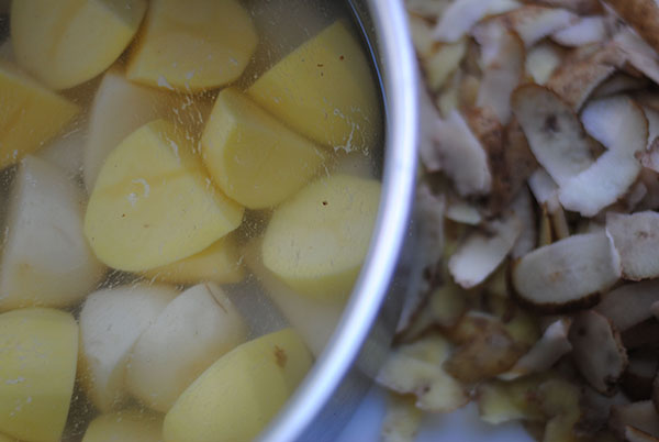 boiled potatoes for potato salad