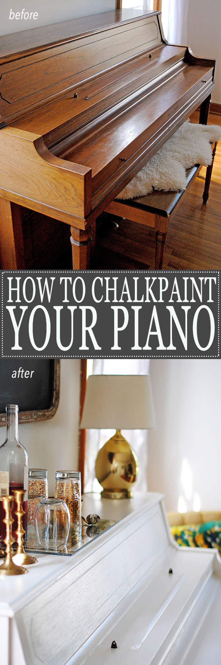 how to paint your piano white!