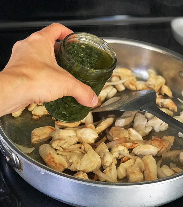 Chicken and poblano chile sauce
