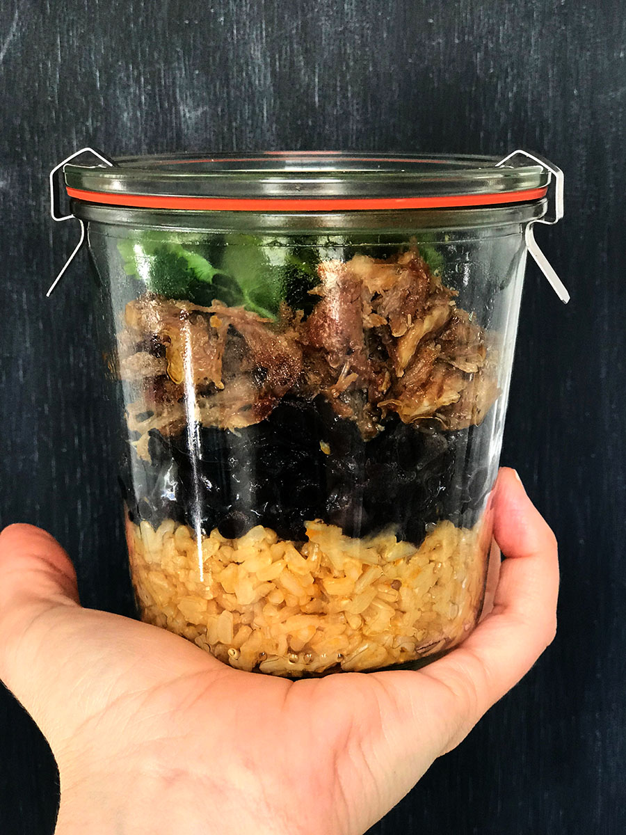 Meal prep these easy instant pot carnitas with rice and beans for your next meal prepping session! #shemadeit #recipe #carnitas #mealprep #mealprepping #tacos #whatsfordinner #onthetable